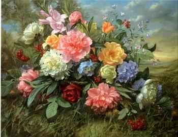 unknow artist Floral, beautiful classical still life of flowers.082 oil painting image